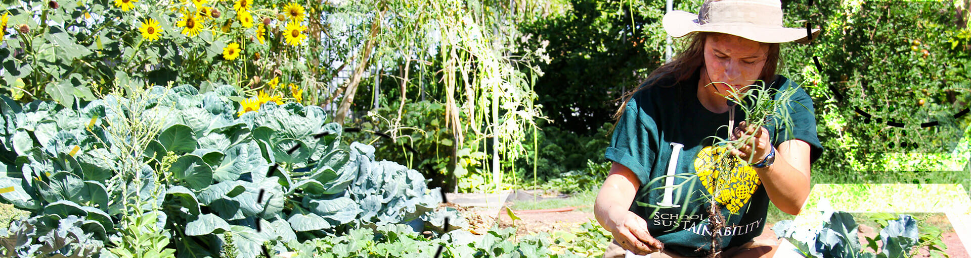 image of young girl gardening